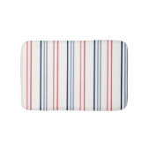 Pink blue and white stripes badmat (Voorkant)