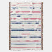 Pink blue and white stripes deken (Voorkant Verticaal)