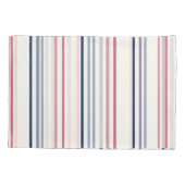 Pink blue and white stripes kussensloop (Achterkant)