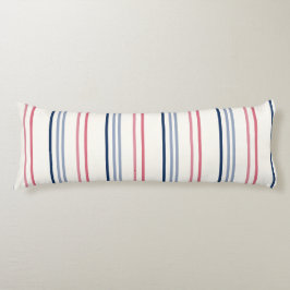 Pink blue and white stripes lichaamskussen