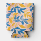 Pink, Blue, and Yellow Lithograph Floral Wedding Blikjeskoeler (Voorkant)