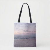Pink & Blue Beach bij zonsopgang Tote Bag (Voorkant)