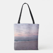 Pink & Blue Beach bij zonsopgang Tote Bag (Achterkant)