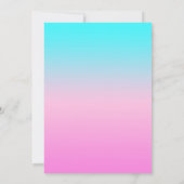 Pink Blue Beach Gradient Bridal Save the Date Kaart (Achterkant)