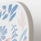 Pink blue boho floral cute trendy design  pickleball paddle (Links Detail)
