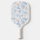 Pink blue boho floral cute trendy design  pickleball paddle (Achterkant)