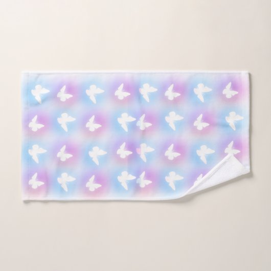 "Pink & Blue" Butterfly Bath Towell Set Bad Handdoek (Handdoek)