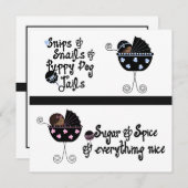 Pink Blue Carriage Afro-Amerikaanse Onthullingspar Kaart (Voorkant / Achterkant)