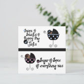 Pink Blue Carriage Afro-Amerikaanse Onthullingspar Kaart (Staand voorkant)