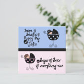 Pink Blue Carriage Geslacht Reveal Kaart (Staand voorkant)