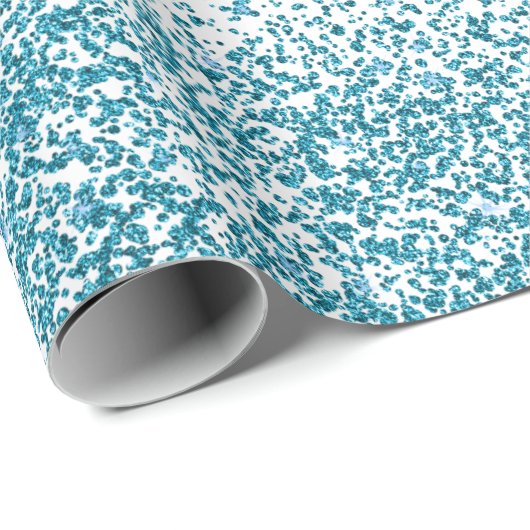 Pink Blue Confetti Glitter Gender Reveal Party Cadeaupapier (Rol Hoek)