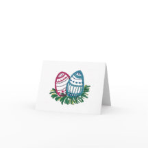 Pink & Blue Easter Eggs card