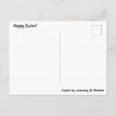 Pink & Blue Easter Eggs Postcard Briefkaart (Achterkant)