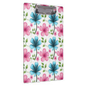 Pink & Blue Floral Seamless Pattern Klembord (Rechts)
