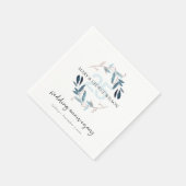 PINK BLUE FOLIAGE WREATH ELK JAAR 25 JUBILEUM SERVET (Hoek)