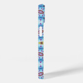 PINK BLUE FRACTAL CIRCLS MONOGRAM Case-Mate iPhone CASE (Achterkant / Rechts)