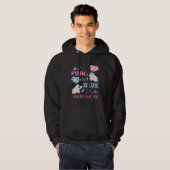 Pink Blue Gender Reveal Pregnancy Elephants Footpr Hoodie (Voorkant volledig)