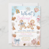 Pink Blue Gingerbread Gender Reveal Kaart (Voorkant)