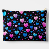 Pink & Blue Glowing Hearts Etui (Achterkant)