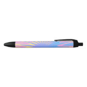 pink blue gradient Artistic Spiral tie dye Zwarte Inkt Pen (Bovenkant)