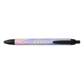 pink blue gradient Artistic Spiral tie dye Zwarte Inkt Pen (Achterkant)