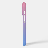 Pink Blue Gradient Heart met minimale scriptnaam Case-Mate iPhone Case (Achterkant / Links)