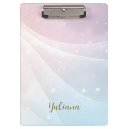 Pink Blue Gradient Sparkling Wave Minimal Design Klembord