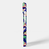 PINK BLUE GREEN FLORAL MONOGRAM Case-Mate iPhone CASE (Achterkant / Links)