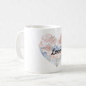 Pink Blue Heart Koffiemok (Voorkant links)