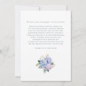 Pink Blue Hydrangeas 50th Birthday Card Request Kaart (Achterkant)