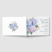 Pink Blue Hydrangeas 75th Birthday  Gastenboek (Volledig)