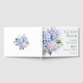 Pink Blue Hydrangeas 85th Birthday  Gastenboek (Volledig)