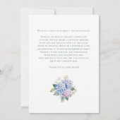  Pink Blue Hydrangeas 90th Birthday Card Request  Kaart (Achterkant)