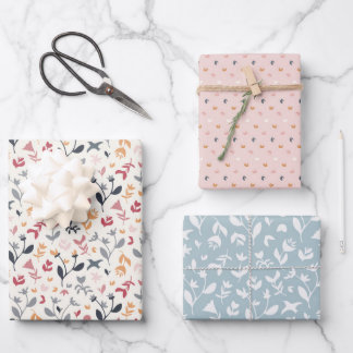 Pink & Blue  Inpakpapier Vel