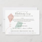 PINK BLUE KITE KINDER ACTIVITEITSKLASSE INVITE SJA KAART (Voorkant)