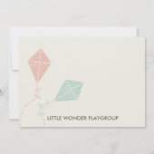 PINK BLUE KITE KINDER ACTIVITEITSKLASSE INVITE SJA KAART (Achterkant)