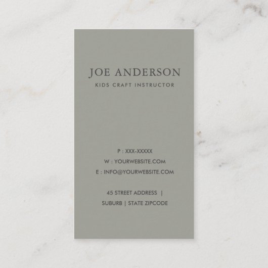 PINK BLUE KITE KINDER KLASSE TACHERTUERCOACH VISITEKAARTJE (Achterkant)