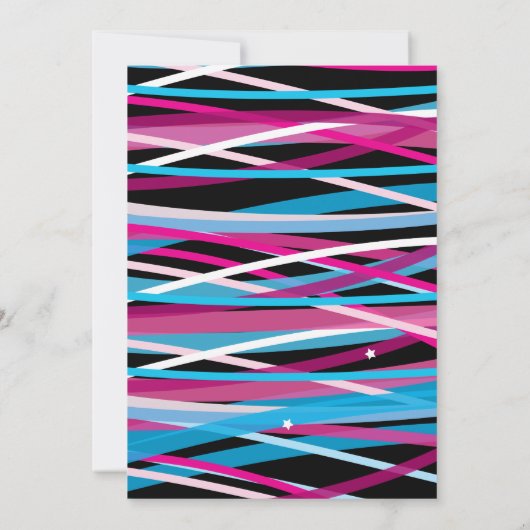 PINK & BLUE LINES Gender onthullen Uitnodiging (Achterkant)