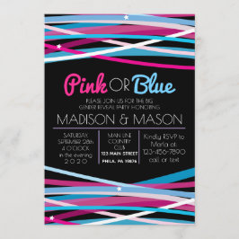 PINK & BLUE LINES Gender onthullen Uitnodiging