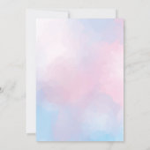 Pink Blue Little Piece of Heaven Gender Reveal Kaart (Achterkant)