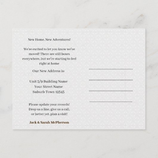 Pink Blue Mandala We've Moved New Address Aankondigingskaart (Achterkant)