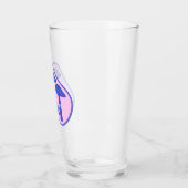 'Pink & Blue Mushroom' Pint Glass Glas (Links)