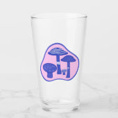 'Pink & Blue Mushroom' Pint Glass Glas (Voorkant)
