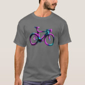 Pink Blue Neon Glow Road Bicycle T-shirt (Voorkant)