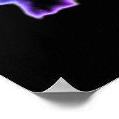 Pink Blue paars waterverf Orchids Patroon Poster (Hoek)