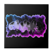 Pink Blue paars waterverf Orchids Patroon