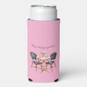 Pink Blue Paris Table Baguettes Seltzer Blikjeskoeler (Seltzer Voorkant)