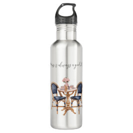 Pink Blue Paris Table Baguettes Waterfles