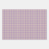 Pink Blue Plaid Classic Pattern Retro Inpakpapier Vel (Voorkant 2)