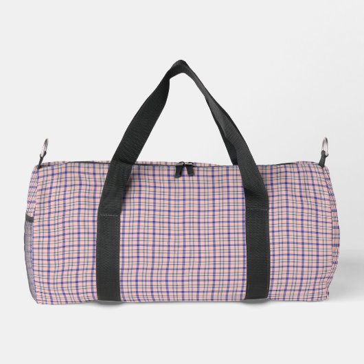 Pink Blue Plaid Classic Pattern Retro Plunjezak (Achterkant)